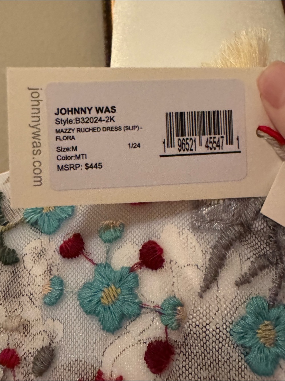 NWT Johnny Was Mazzy Ruched Flora Maxi Dress M - Picture 12 of 16